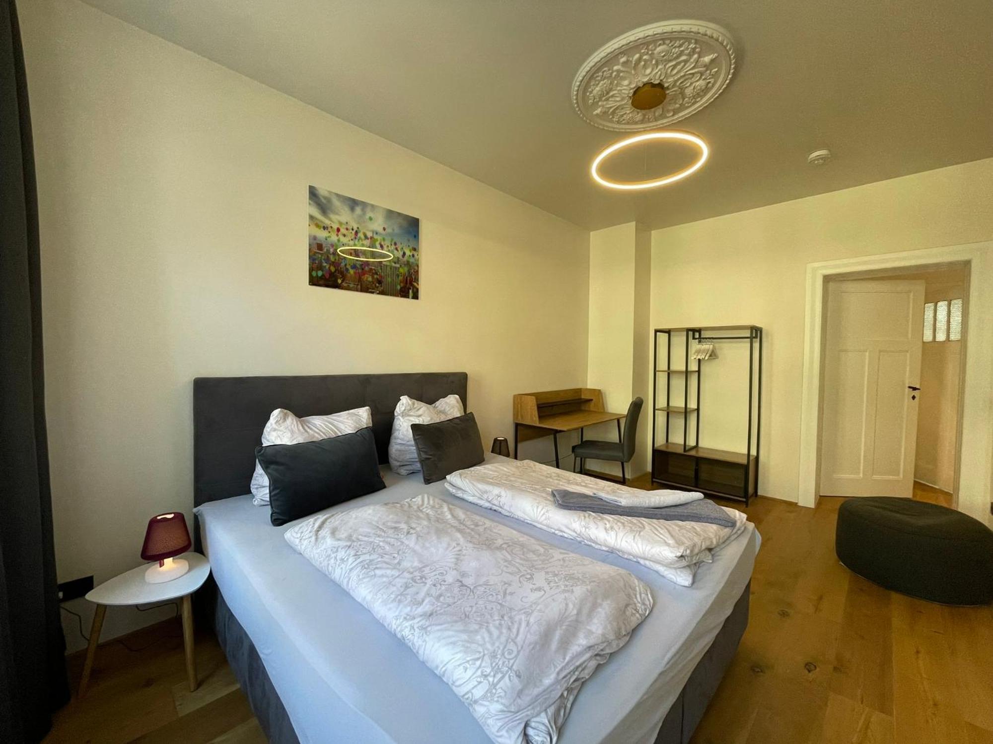 Soul-Apartment Balkon Privatparkplatz 2 Boxspringbetten 55Zoll Tv Wlan Лайпциг Екстериор снимка