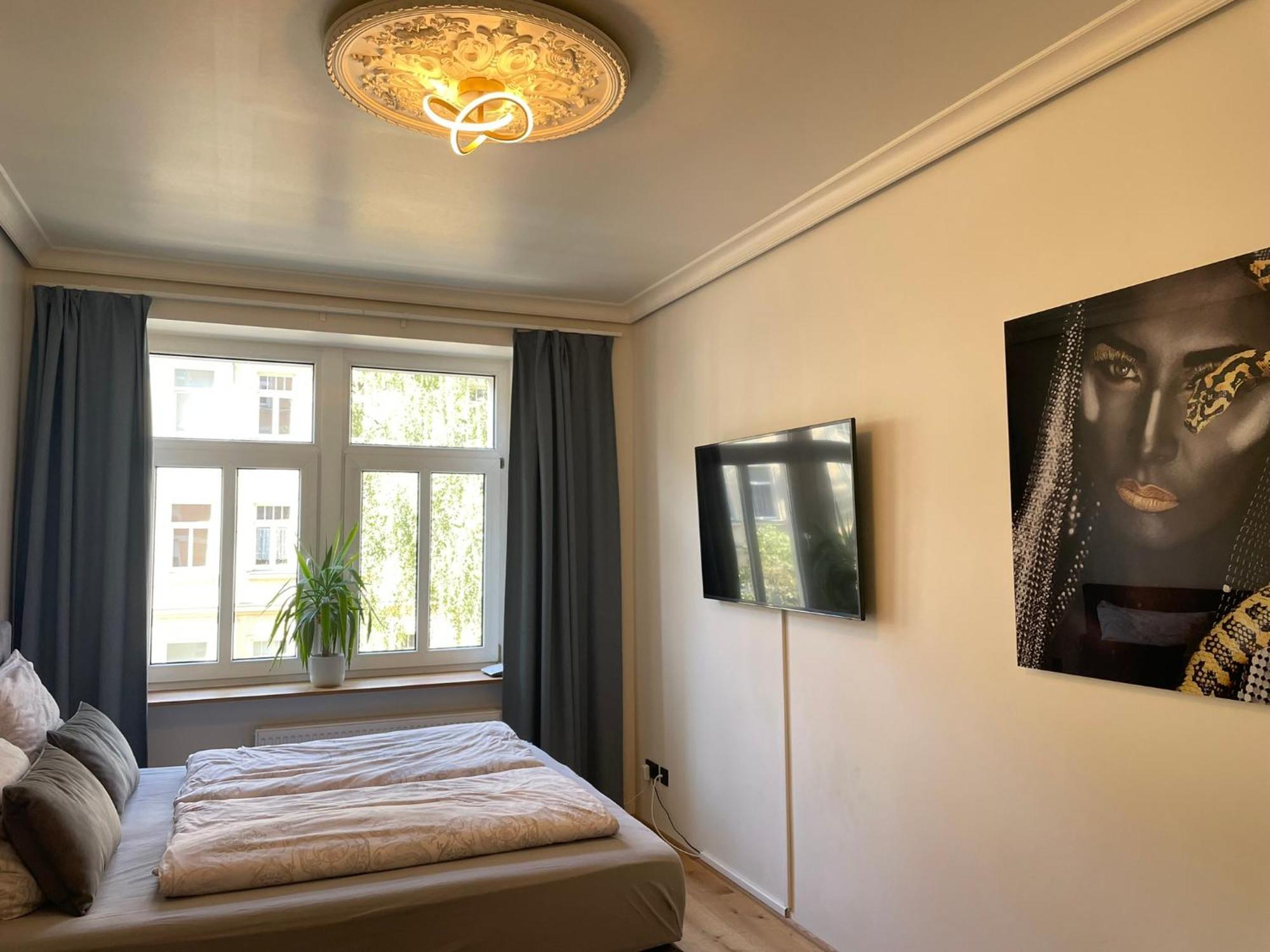 Soul-Apartment Balkon Privatparkplatz 2 Boxspringbetten 55Zoll Tv Wlan Лайпциг Екстериор снимка