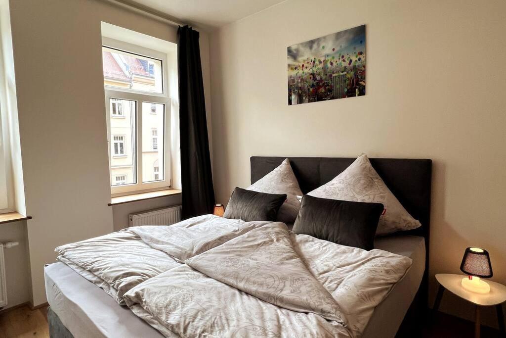 Soul-Apartment Balkon Privatparkplatz 2 Boxspringbetten 55Zoll Tv Wlan Лайпциг Екстериор снимка